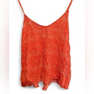 Old Navy Women's Coral and White Wavy Button Up Back Camisole